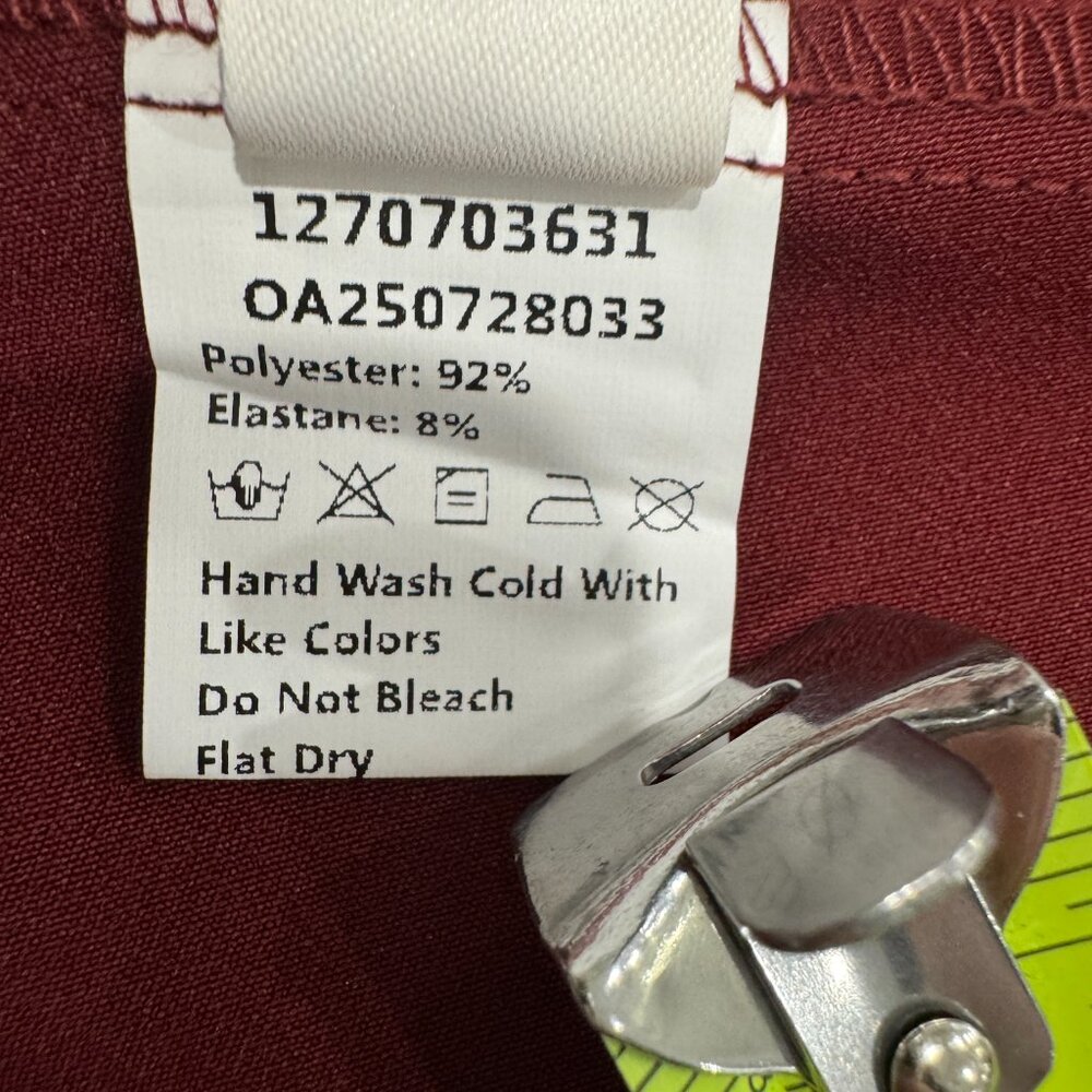 Commense Cap Sleeved Keyhole Neckline Flared Burgundy Midi Dress NWT, Size M - Picture 14 of 16
